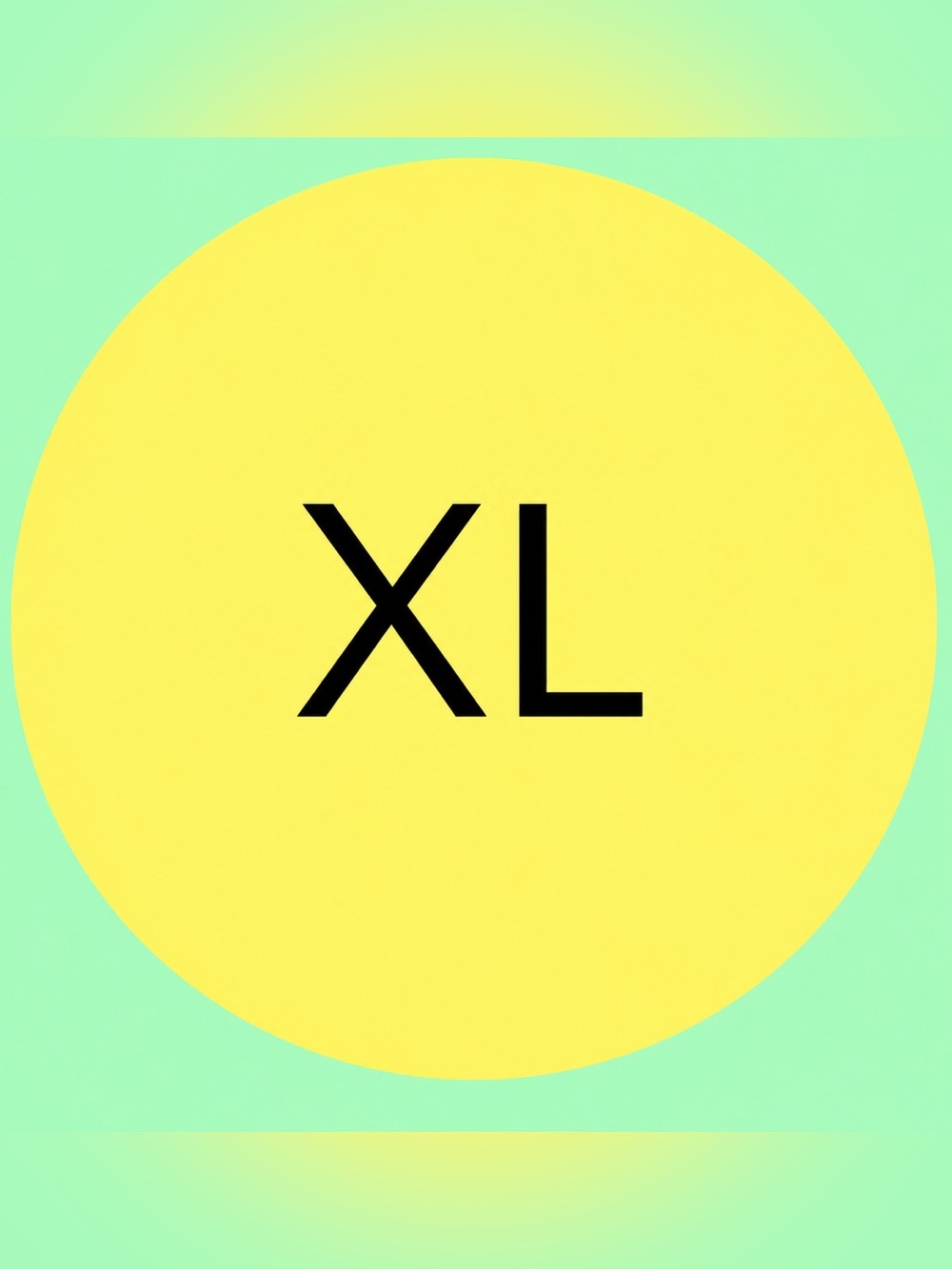 50 SHIPPING STICKERS - 2” ROUND - SIZE CLOTHING LABELS - EXTRA LARGE “XL”